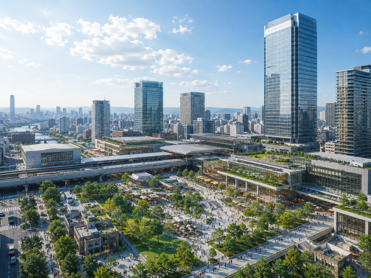 再開発街区の都市模型